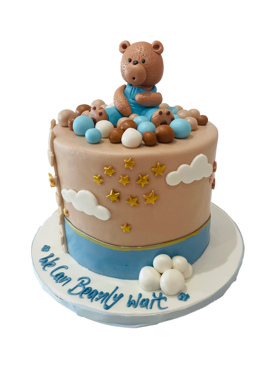 Bear Blue Fondant Cake