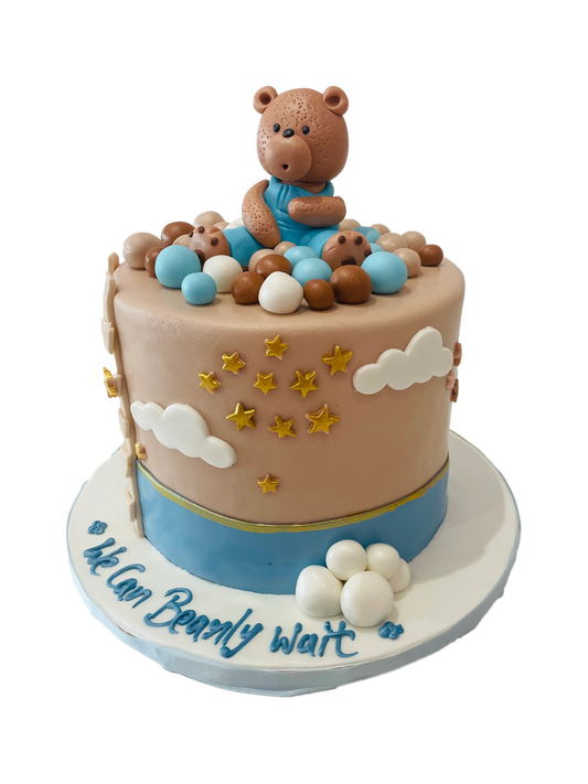 Bear Blue Fondant Cake