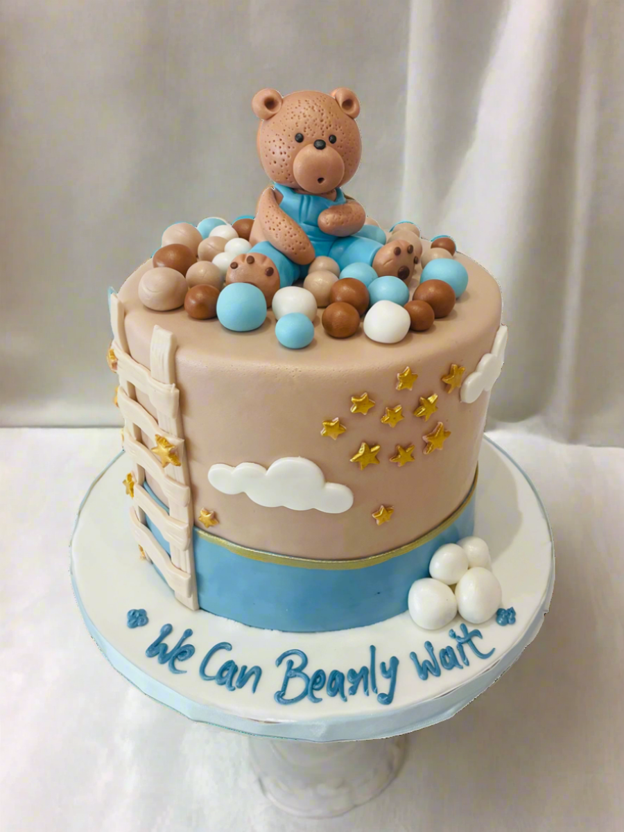 Bear Blue Fondant Cake