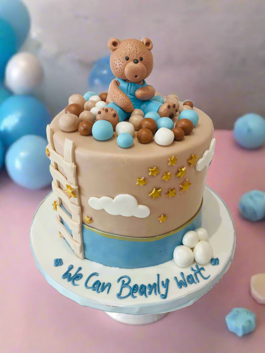 Bear Blue Fondant Cake