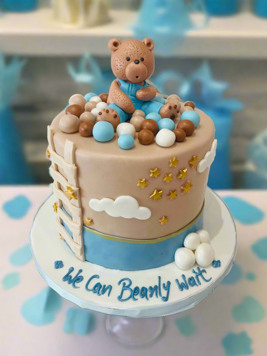 Bear Blue Fondant Cake