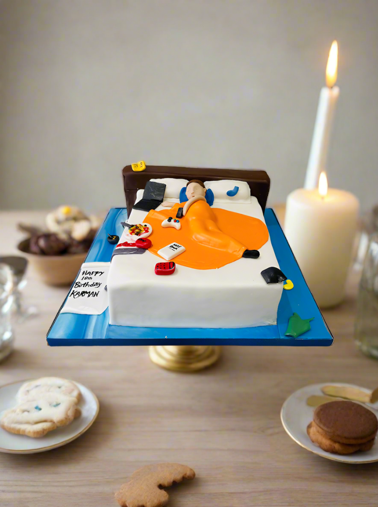 Bed Theme Fondant Cake