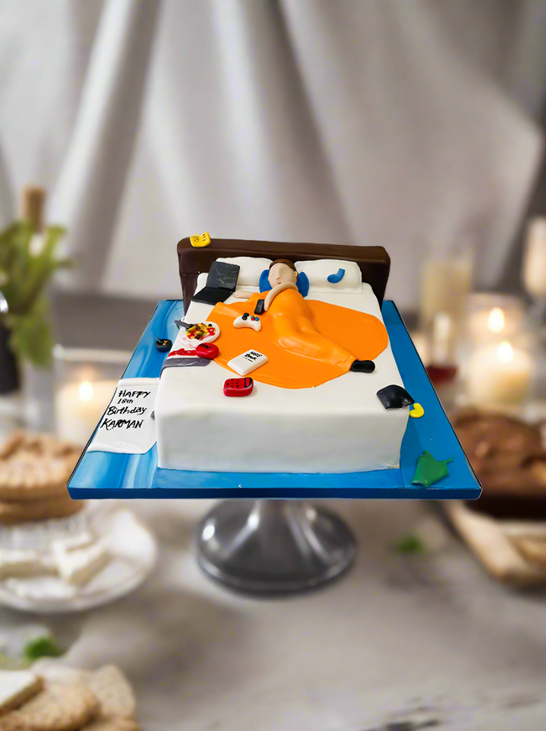 Bed Theme Fondant Cake