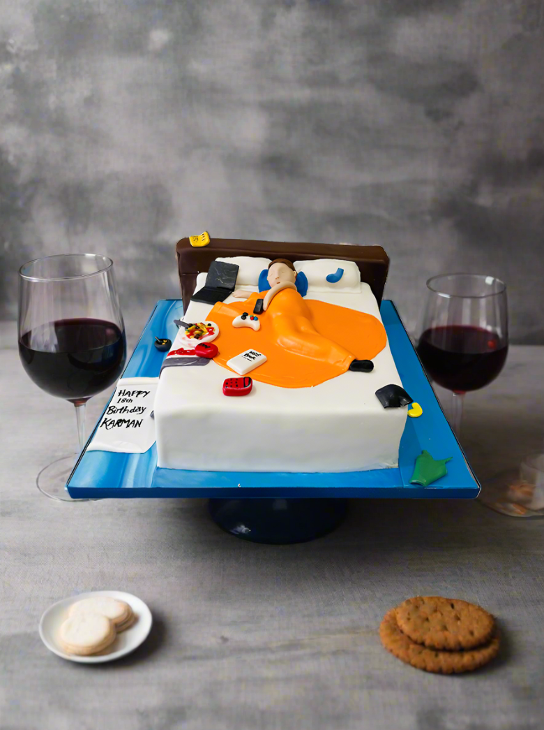 Bed Theme Fondant Cake