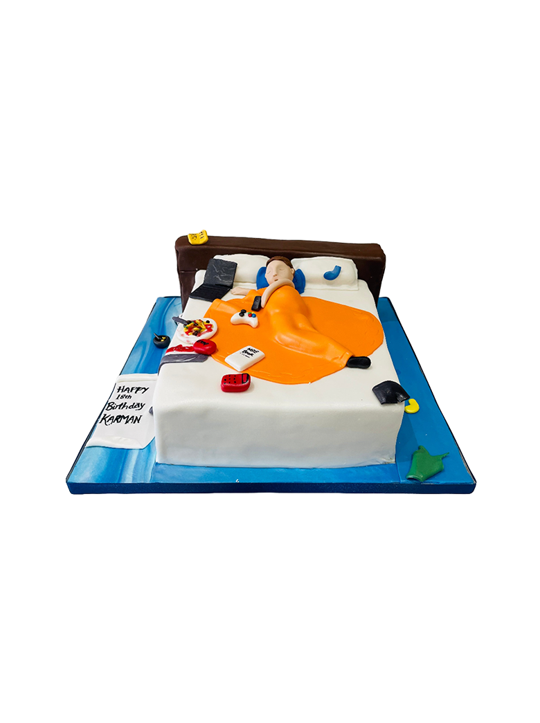 Bed Theme Fondant Cake