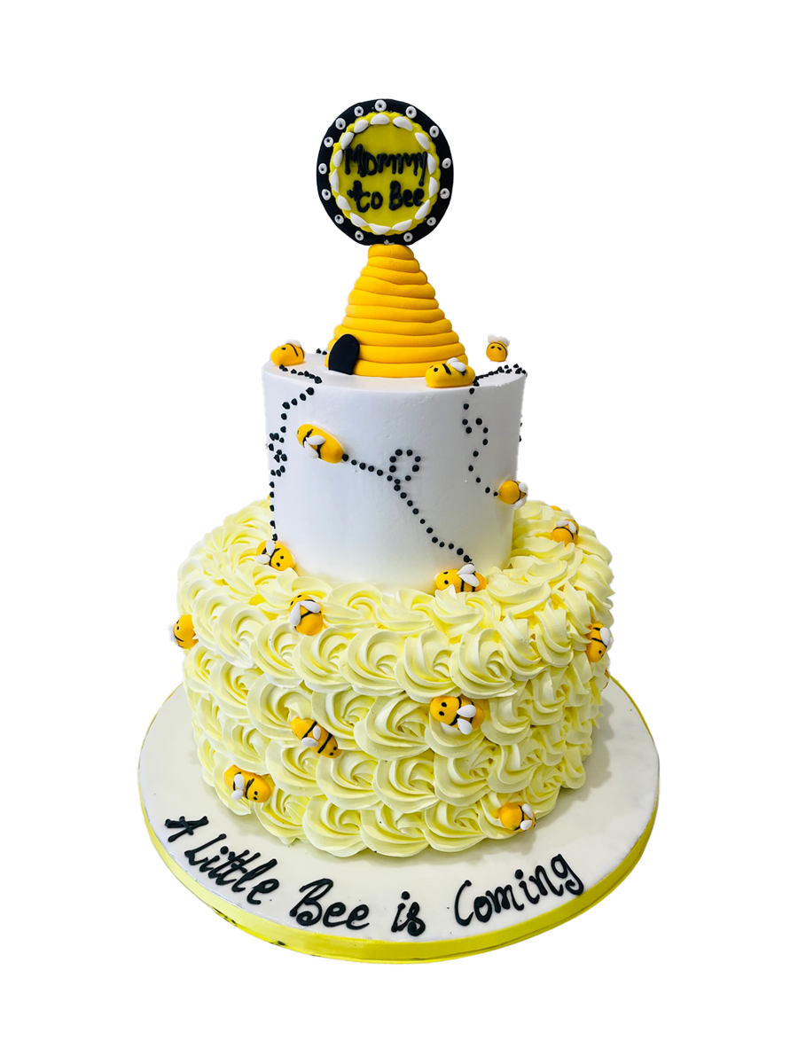 Bee Theme Baby Shower Tiered Cake