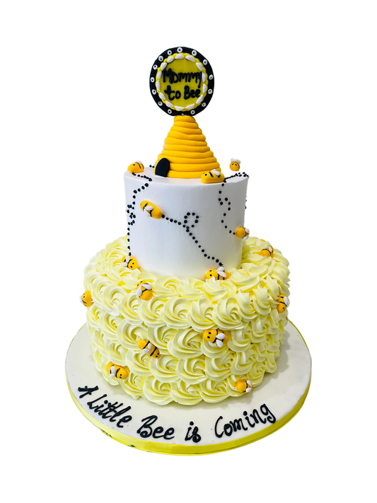 Bee Theme Baby Shower Tiered Cake