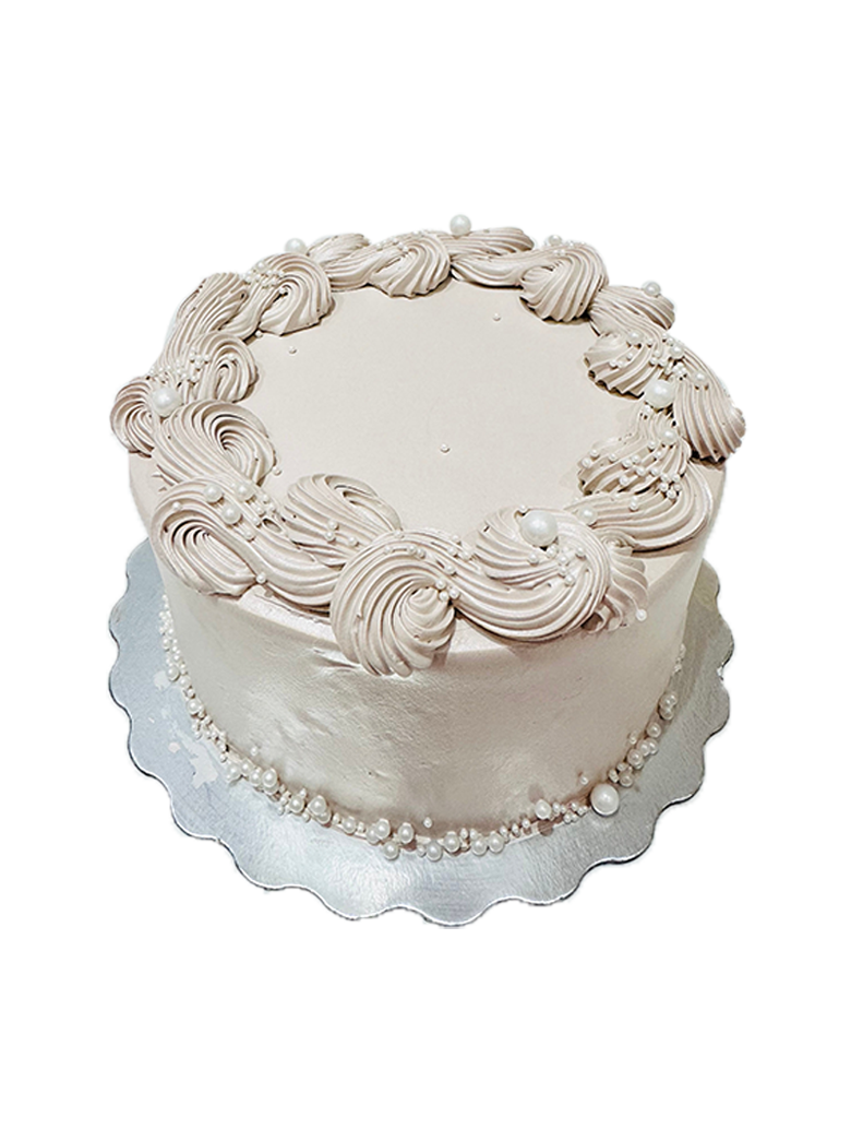 Beige Aesthetic Cream Cake
