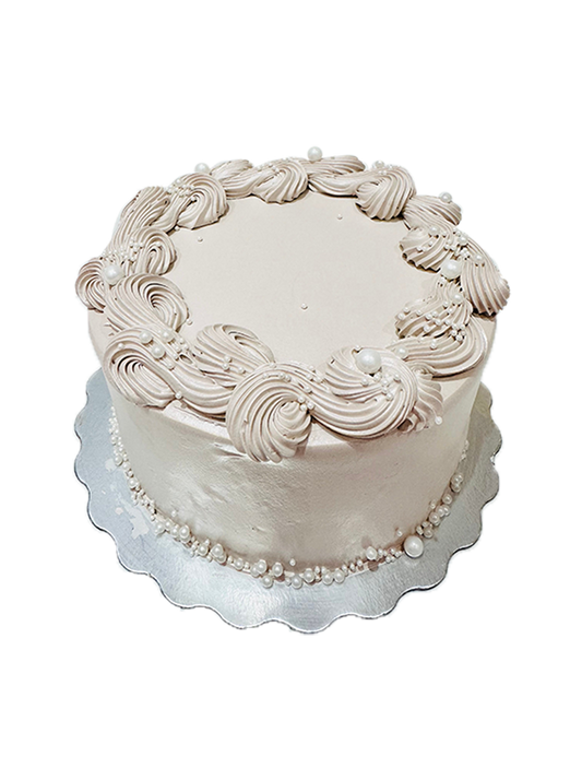 Beige Aesthetic Cream Cake