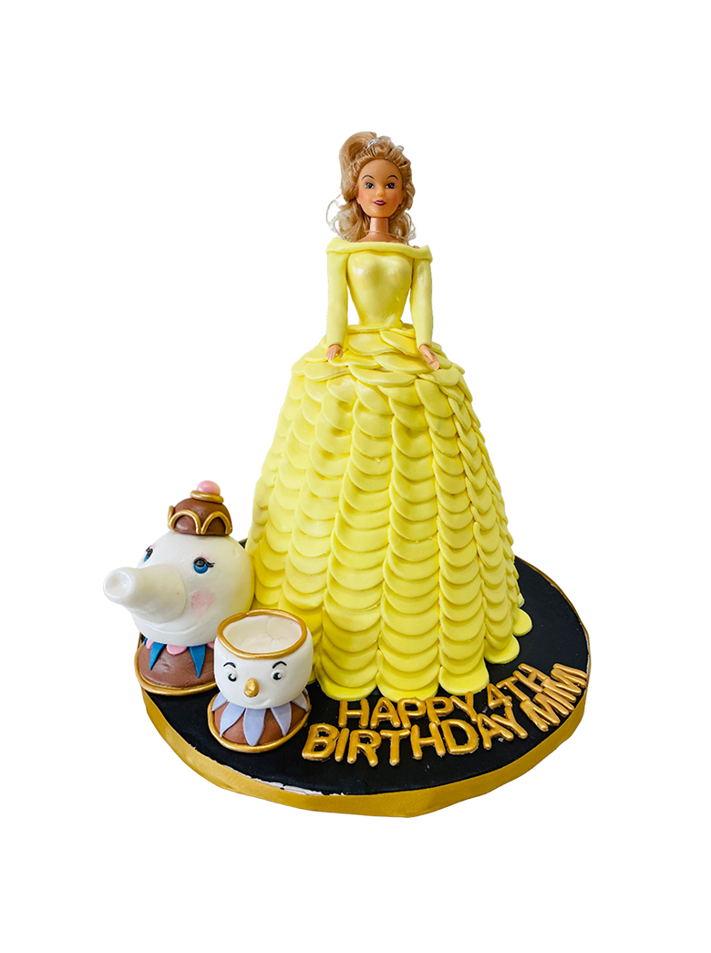 Belle Tea Pot Fondant Cake
