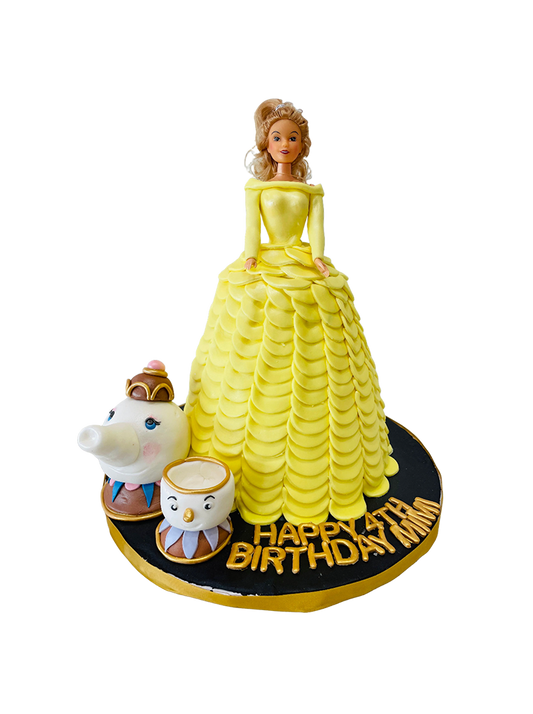 Belle Tea Pot Fondant Cake