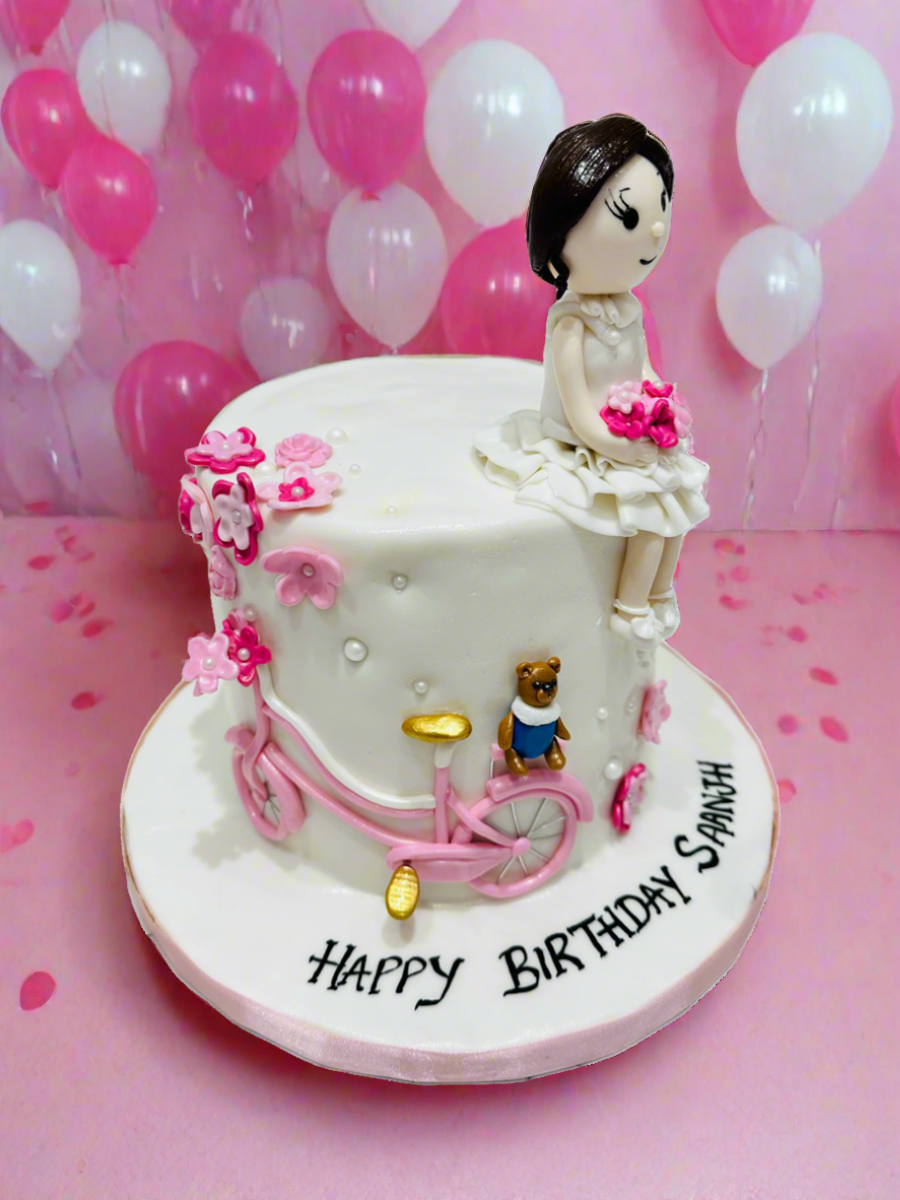 Bike Theme Fondant Cake