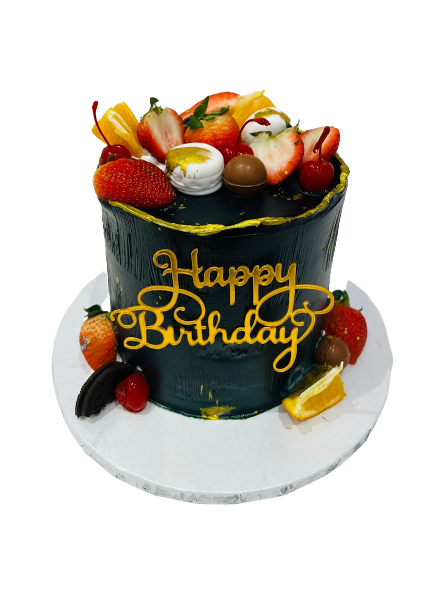 Black & Gold Fruit Cake
