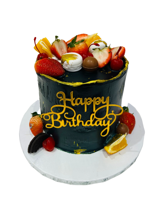 Black & Gold Fruit Cake