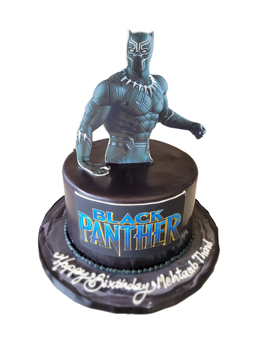 Black Panther Fondant Cake