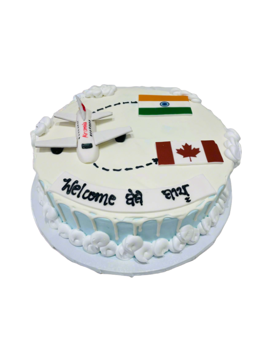 Blue India To Canada Cream Cake