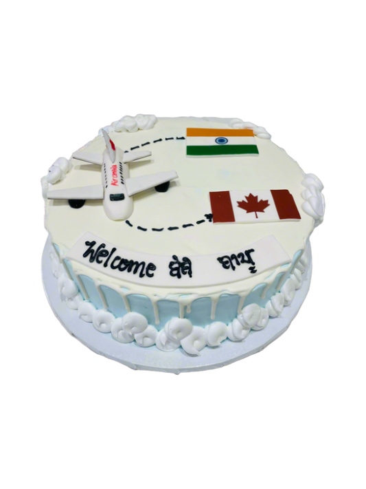 Blue India To Canada Cream Cake
