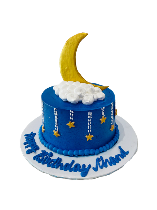 Blue Moon Birthday Cake