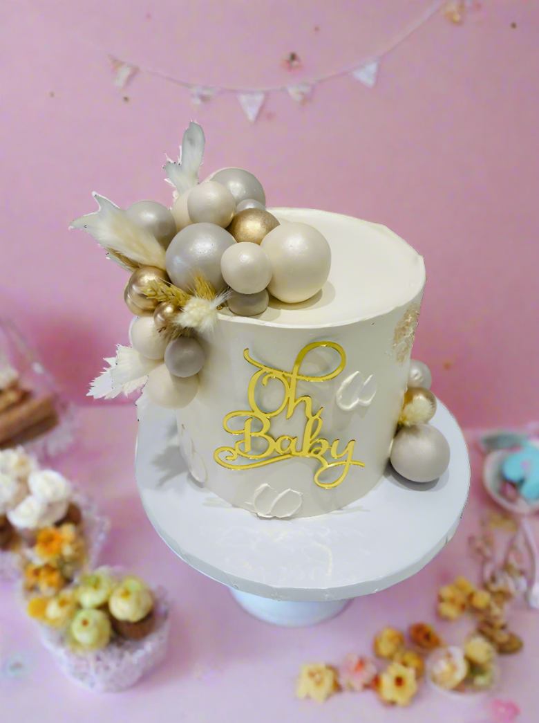 Boho Chic Baby Shower Cake