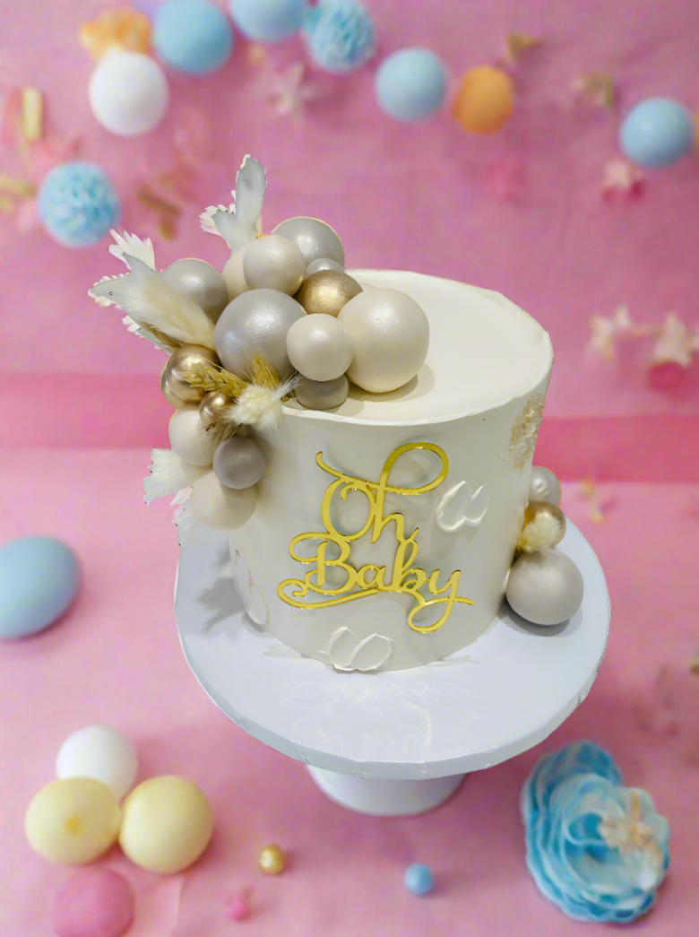 Boho Chic Baby Shower Cake