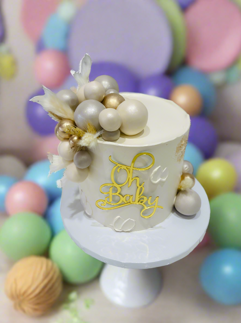 Boho Chic Baby Shower Cake