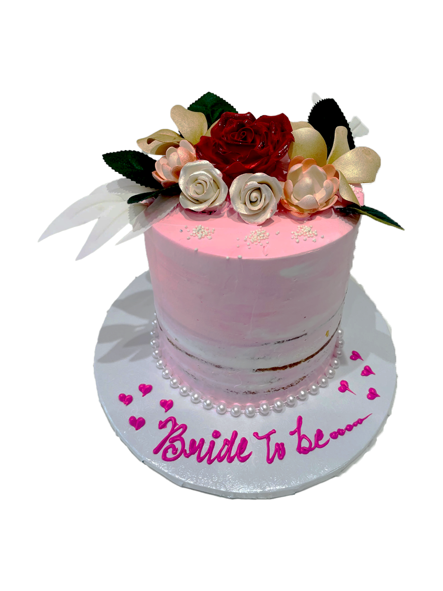 Bride To Be Naked Flower Cake
