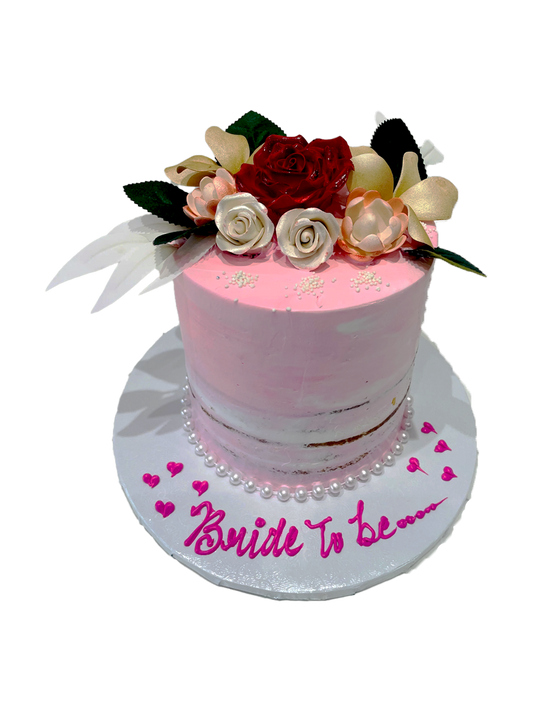 Bride To Be Naked Flower Cake