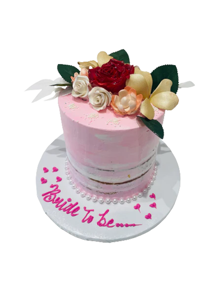 Bride To Be Naked Flower Cake