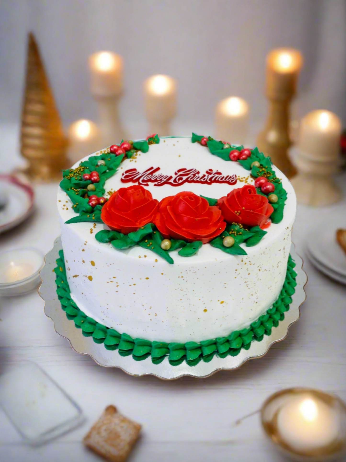 Christmas Flower Cake