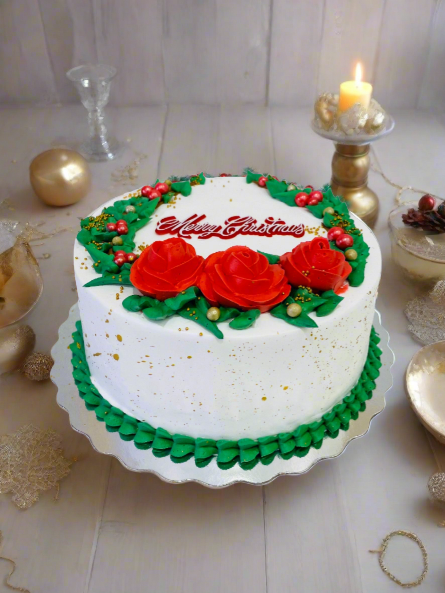 Christmas Flower Cake