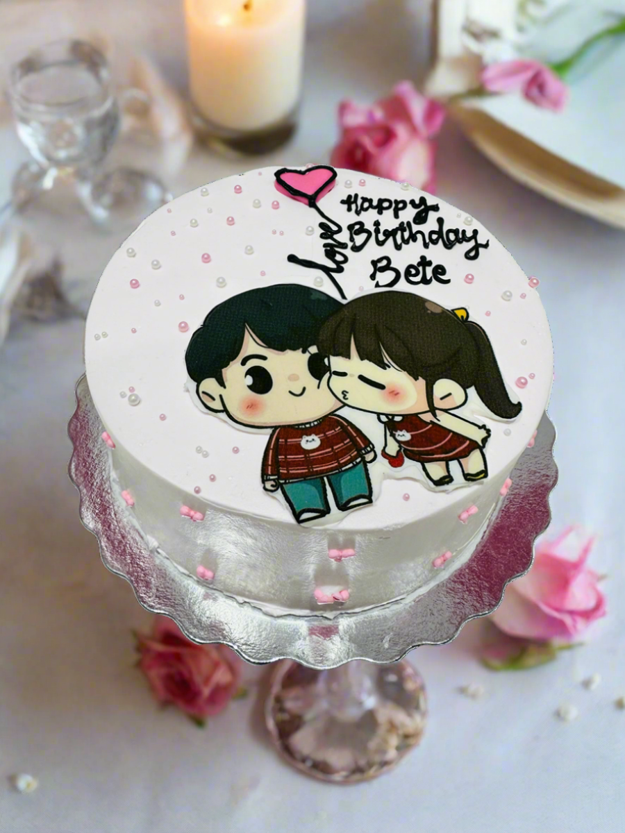 Cartoon Couple Cake