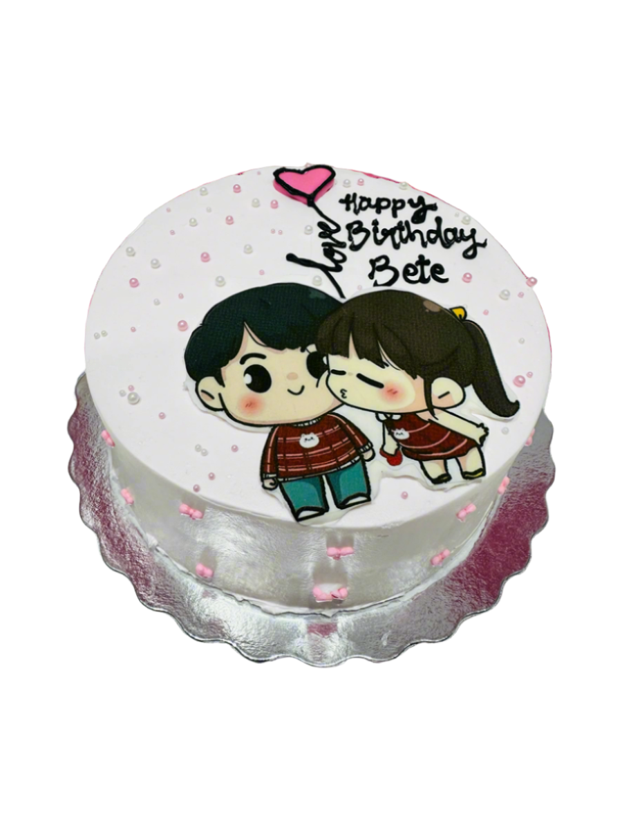 Cartoon Couple Cake
