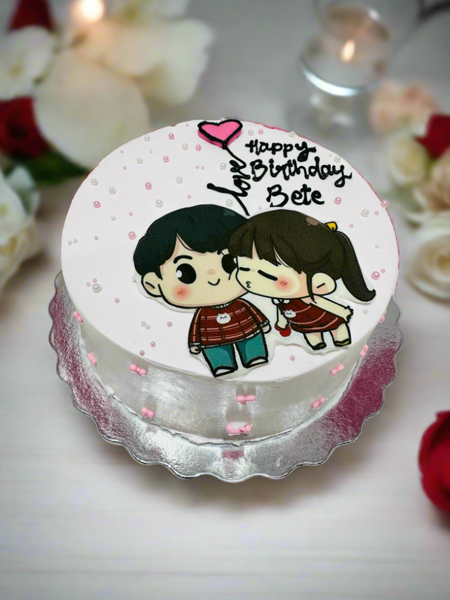 Cartoon Couple Cake
