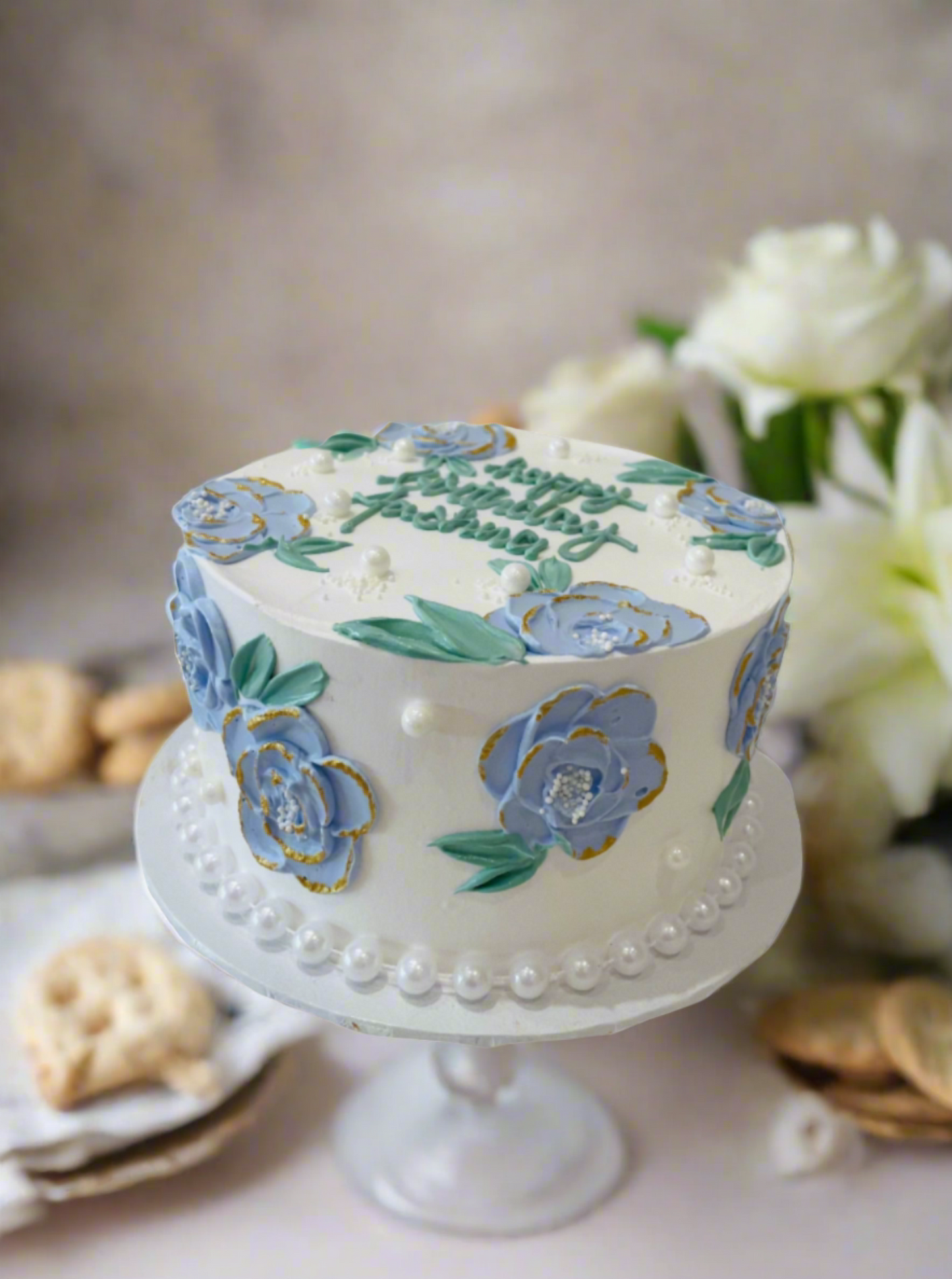 Purple Floral Cake