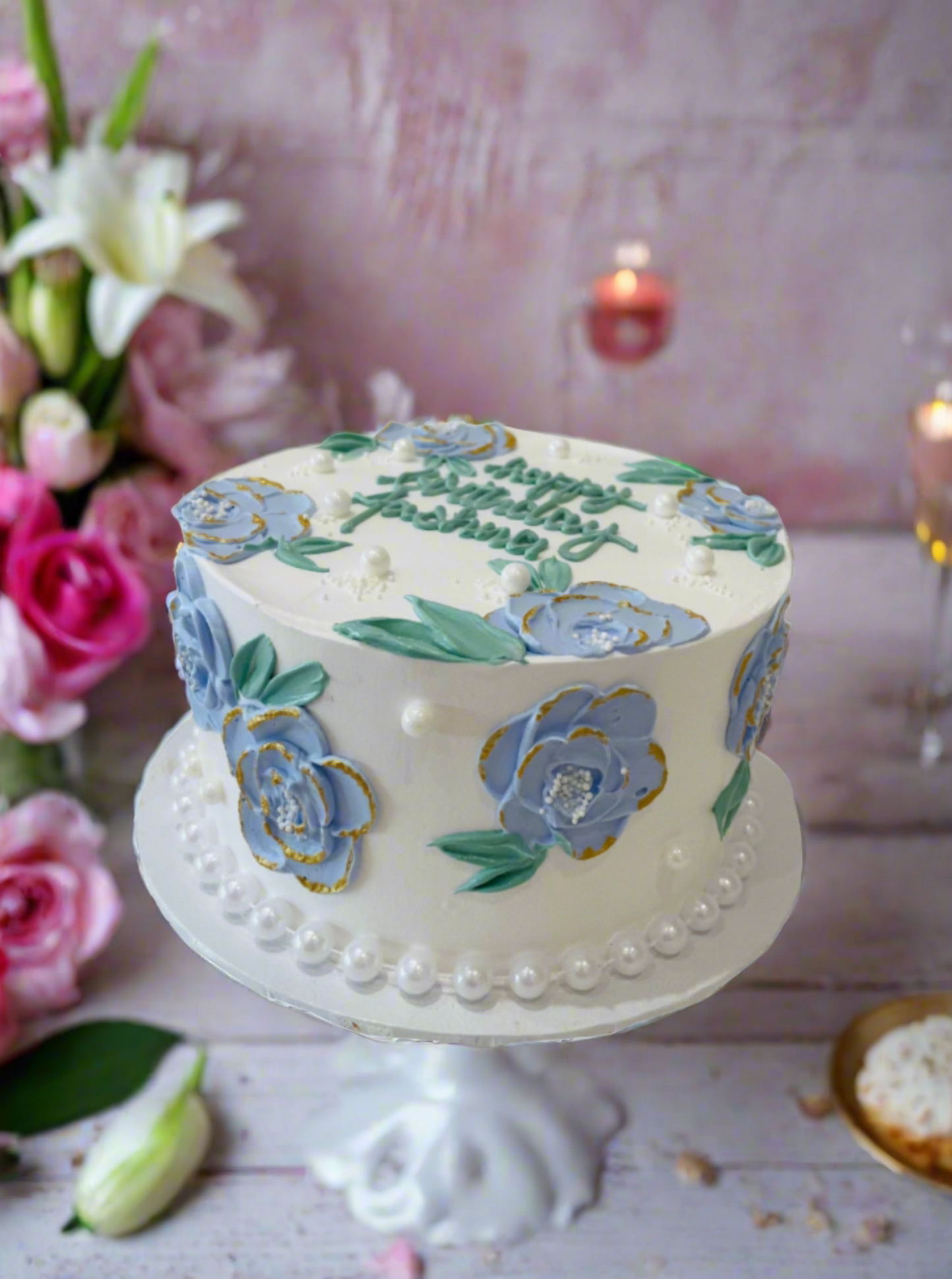 Purple Floral Cake