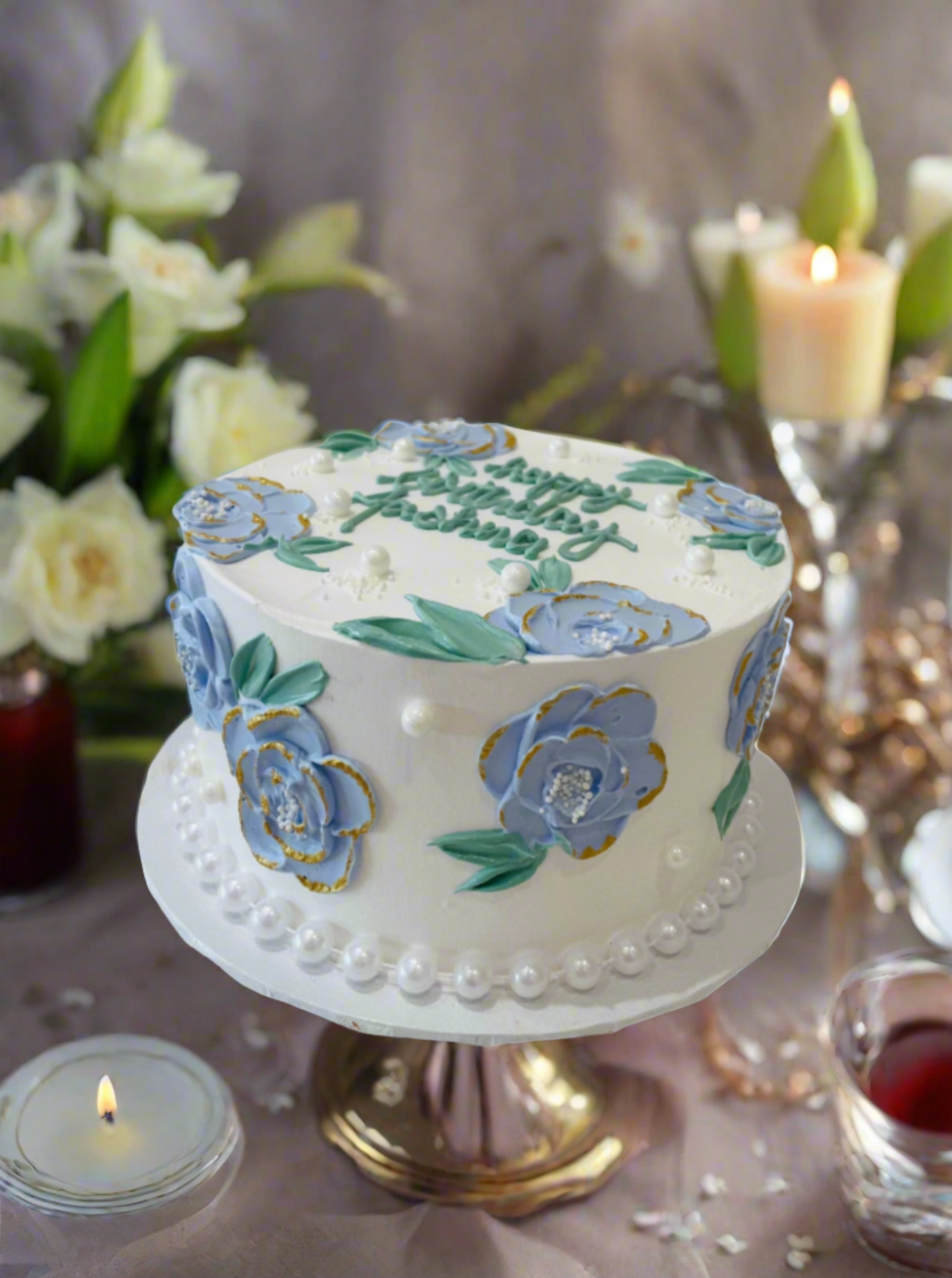Purple Floral Cake