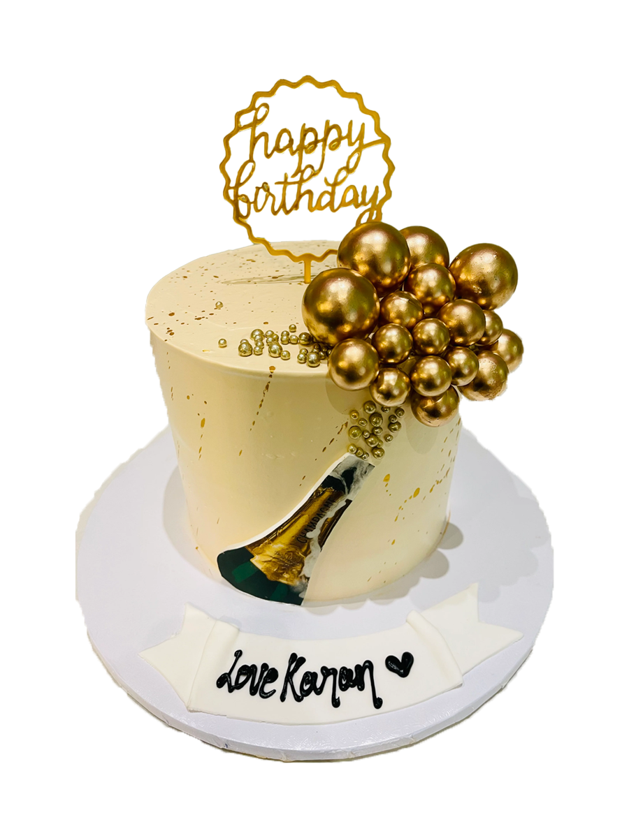 Champagne Birthday Cake