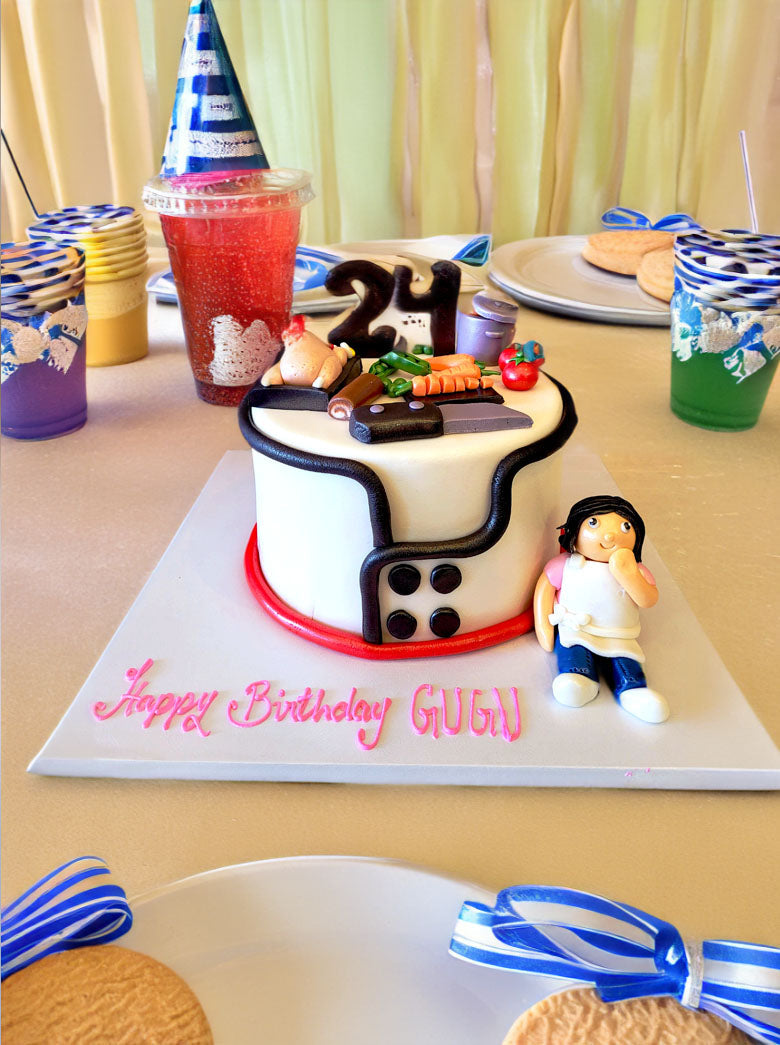 Chef Fondant Birthday Cake