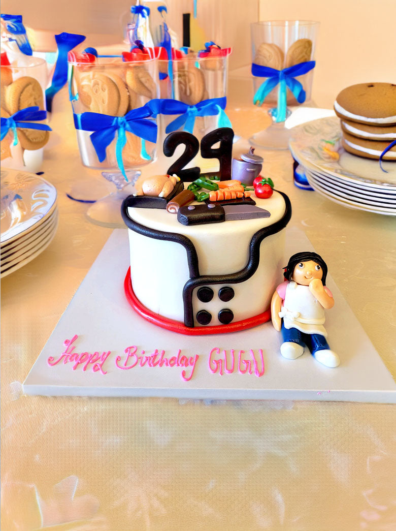 Chef Fondant Birthday Cake