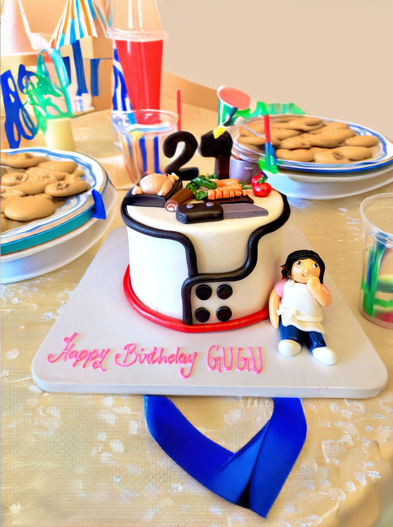 Chef Fondant Birthday Cake