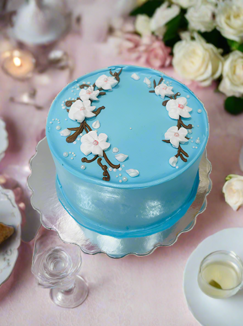Cherry Blossom Cream Cake