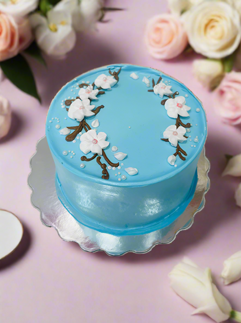 Cherry Blossom Cream Cake