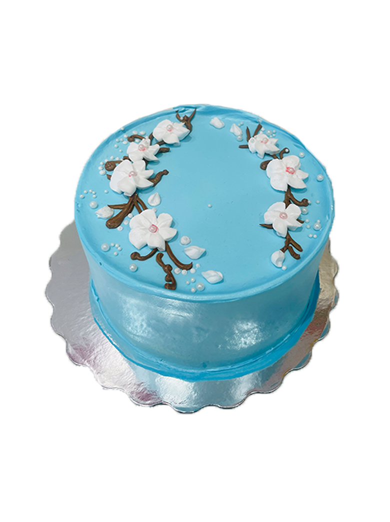 Cherry Blossom Cream Cake