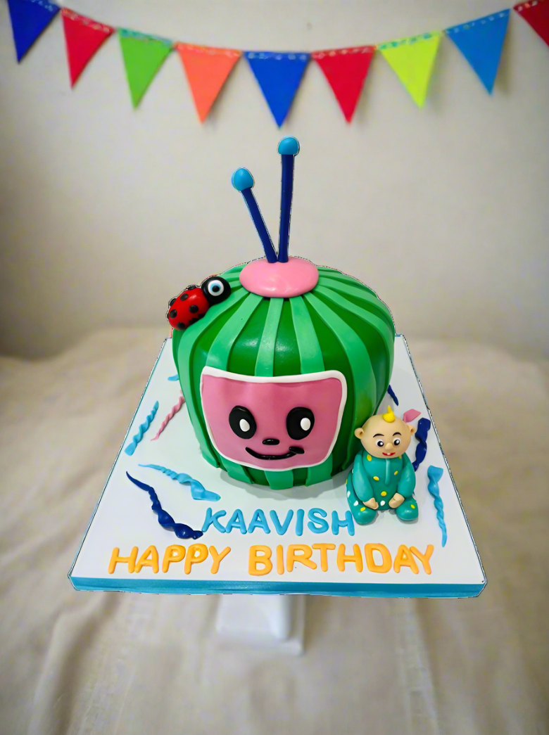 Kaavish Cocomelon Fondant Cake