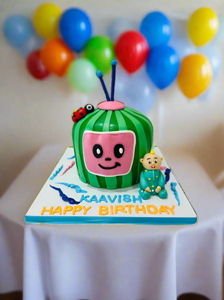 Kaavish Cocomelon Fondant Cake