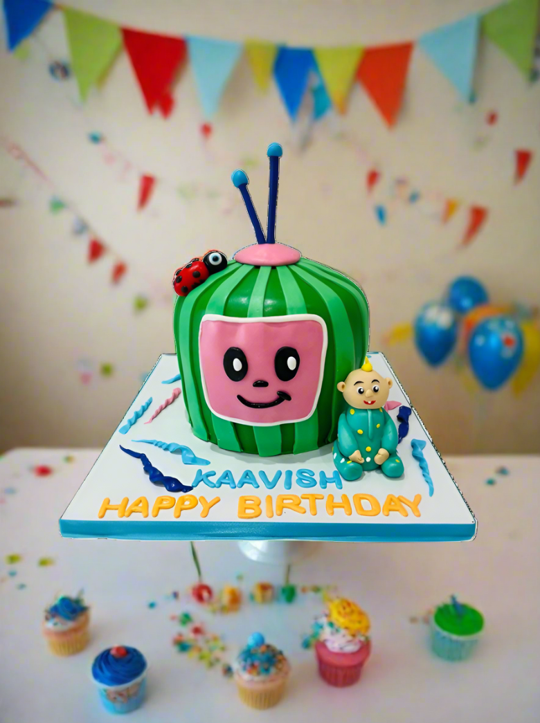 Kaavish Cocomelon Fondant Cake