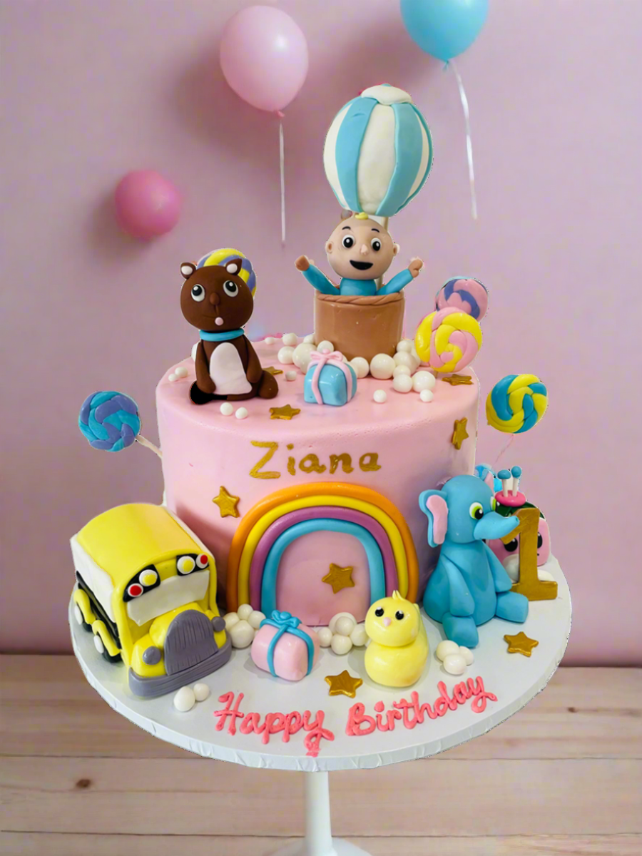Cocomelon Family Fondant Cake