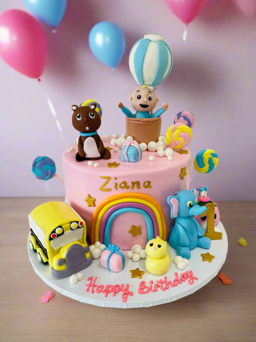 Cocomelon Family Fondant Cake