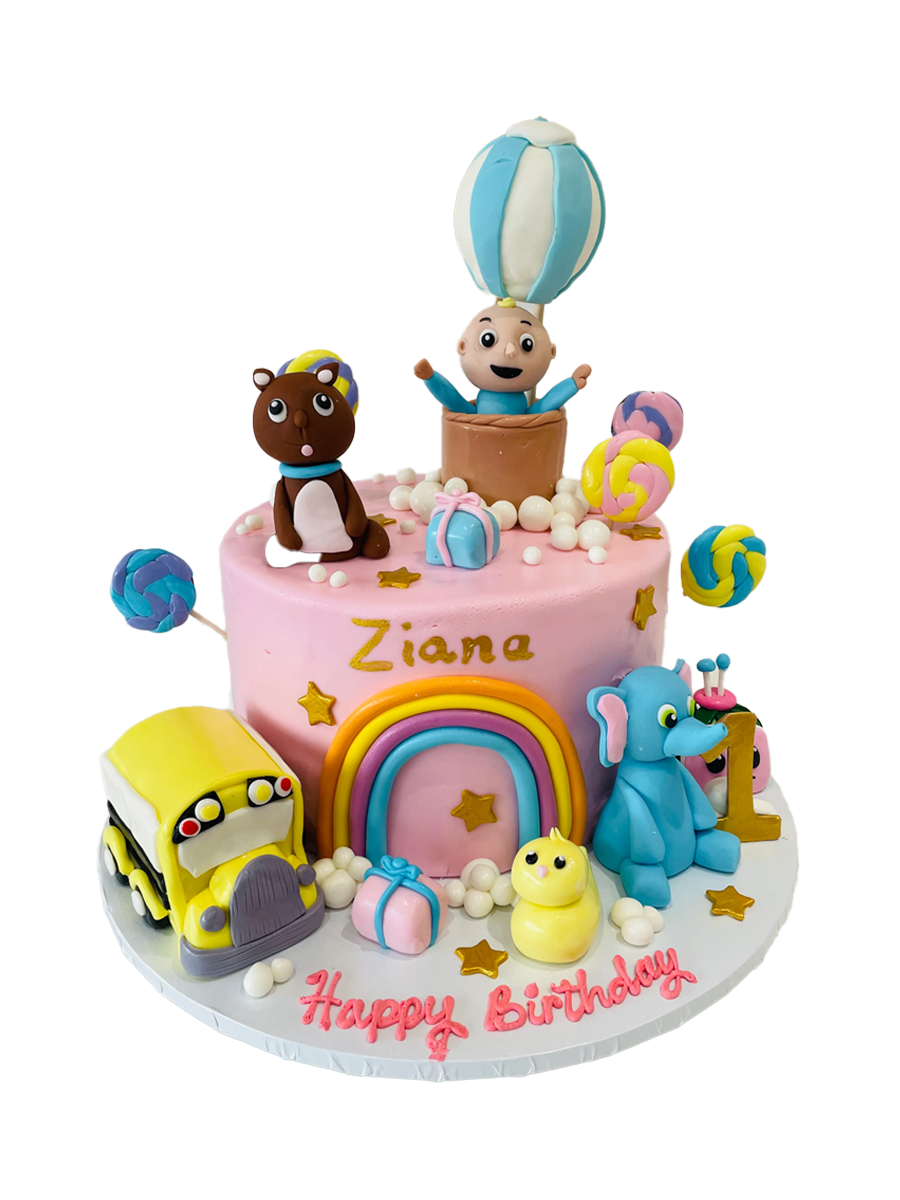 Cocomelon Family Fondant Cake