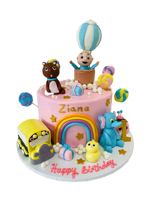 Cocomelon Family Fondant Cake